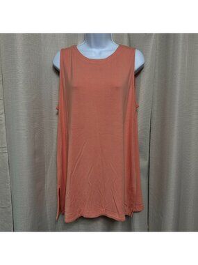 J. Jill Wearever Collection Sleeveless Tank Top Women's Size Large Coral
